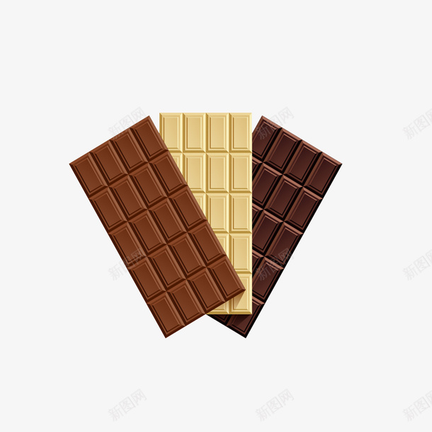卡通巧克力png免抠素材_新图网 https://ixintu.com 甜食 白巧克力 食物 黑巧克力
