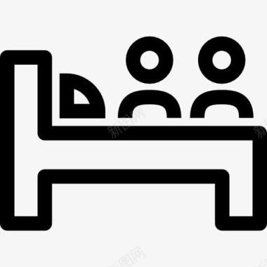 床两人图标图标