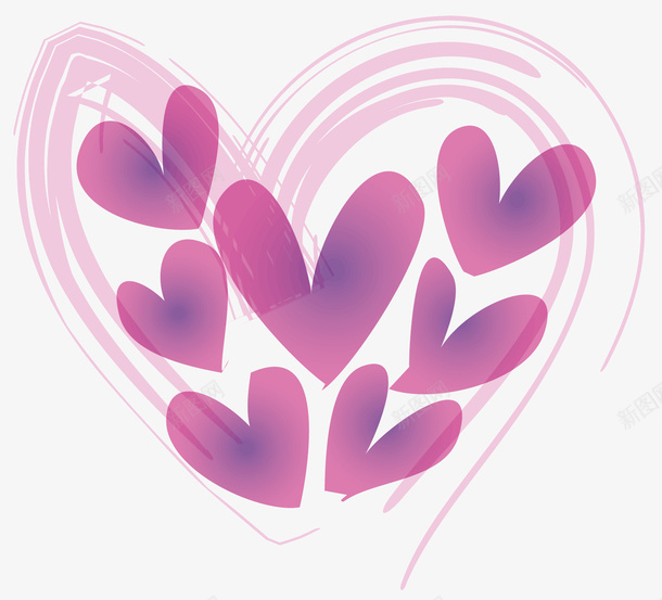 卡通心形矢量图ai免抠素材_新图网 https://ixintu.com 卡通心 可爱的心 心形 特别的心形 粉色的心 矢量图