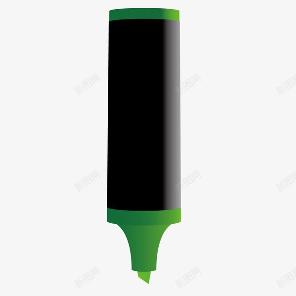 马克笔png免抠素材_新图网 https://ixintu.com 3D 立体 绿色 记号笔