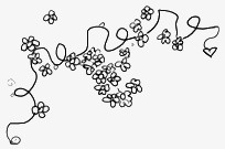 手绘花png免抠素材_新图网 https://ixintu.com 手绘花 花朵 铅笔手绘 黑白手绘 黑白涂鸦花朵