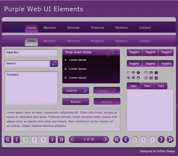 时髦紫色uipng免抠素材_新图网 https://ixintu.com ui设计 时髦紫色 网页界面