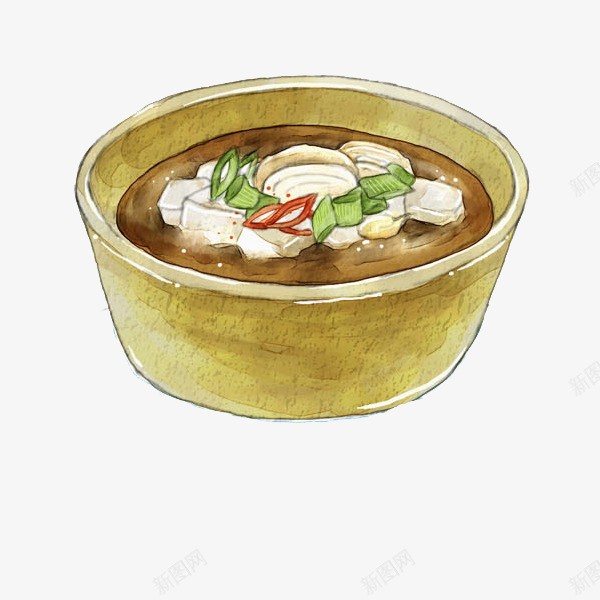 水彩食物png免抠素材_新图网 https://ixintu.com 卡通 手绘 水彩 汤 美食 蔬菜 补品 食品 食物