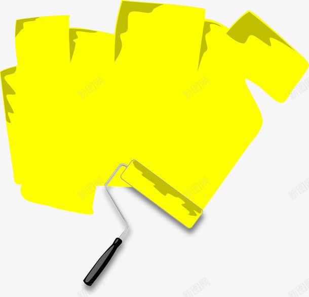 黄色的刷墙漆png免抠素材_新图网 https://ixintu.com 墙漆 工具 粉刷 黄色