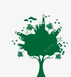 绿色城市树木素材