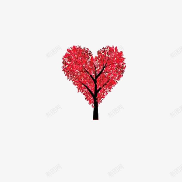 爱心树png免抠素材_新图网 https://ixintu.com 创意 树木 植物 爱心 红色