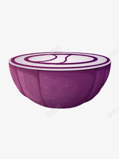 切开的洋葱png免抠素材_新图网 https://ixintu.com 卡通 手绘 洋葱 紫色 蔬菜 食物