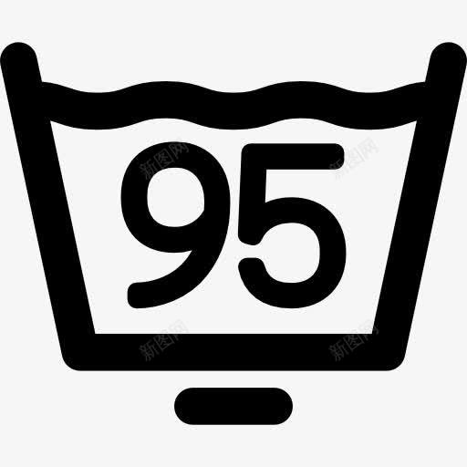 95度图标png_新图网 https://ixintu.com 接口 洗涤机 洗涤温度 热 衣服