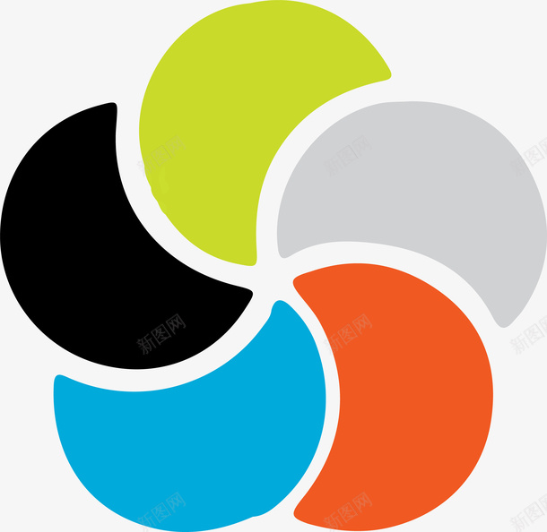 创意彩色logo图案矢量图eps免抠素材_新图网 https://ixintu.com logo 创意 彩色 标志 装饰图案 矢量图