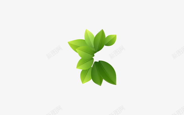 绿色清新自然树叶png免抠素材_新图网 https://ixintu.com 扁平 树叶 绿色 自然 自然化