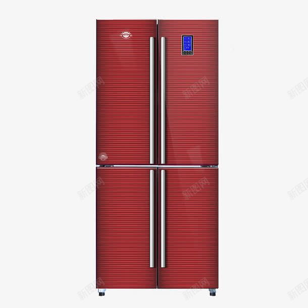 暗红色对开门大冰箱png免抠素材_新图网 https://ixintu.com 产品实物 冰洗 冰箱 四门铜管电冰箱 大容量冰箱 暗红色对开门大冰箱 电脑控温