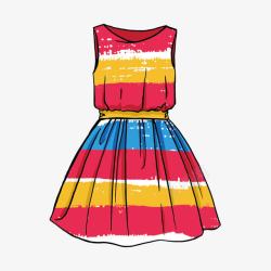 AI矢量图衣服彩色裙子图高清图片