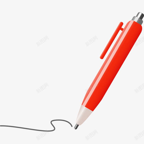 自动铅笔png免抠素材_新图网 https://ixintu.com 划痕 手绘 简图 红色的 自动 铅笔 黑色的