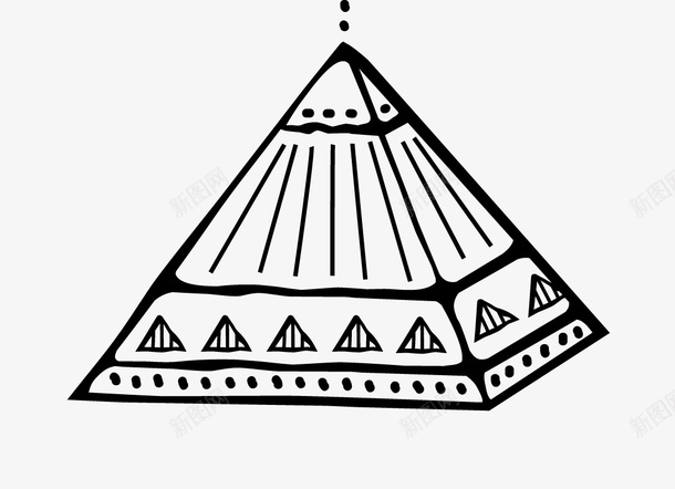 手绘帐篷图标png_新图网 https://ixintu.com PNG图形 三角形 帐篷 手绘 装饰 黑色