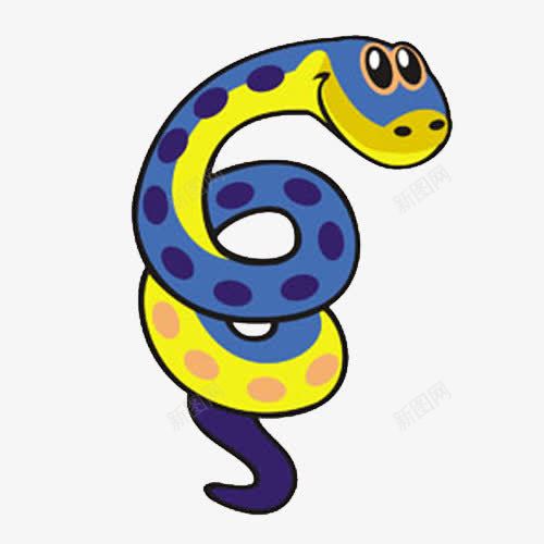 手绘卡通蛇png免抠素材_新图网 https://ixintu.com png素材 五颜六色 斑点 爬行 蛇