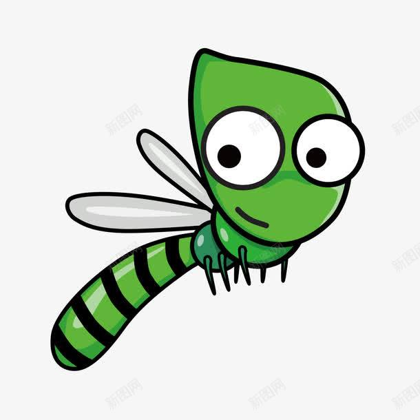 卡通大头绿色蚊子png免抠素材_新图网 https://ixintu.com 卡通 绿色 蚊子