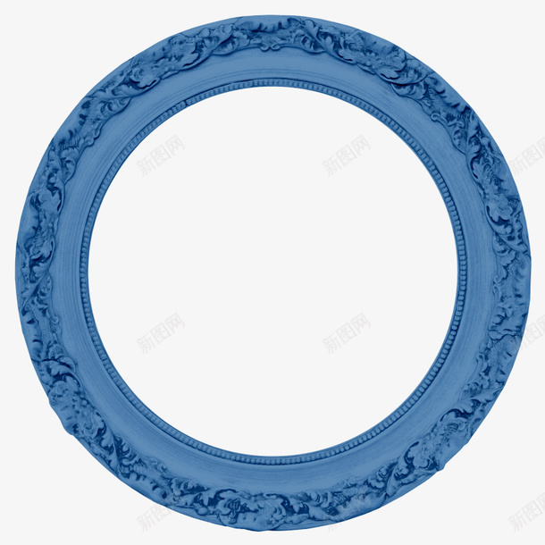 蓝色花纹圆环png免抠素材_新图网 https://ixintu.com 圆环 花纹圆环 蓝色圆环