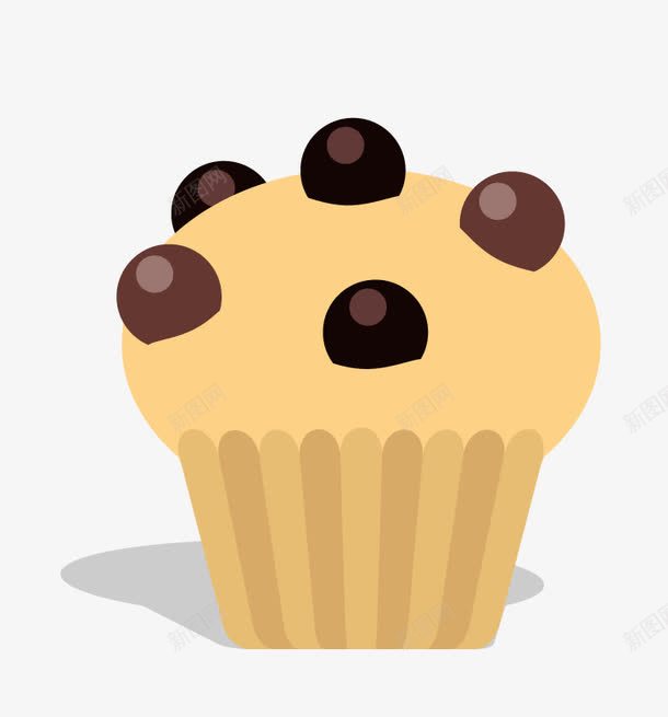 卡通纸杯蛋糕png免抠素材_新图网 https://ixintu.com 卡通纸杯蛋糕 可爱蛋糕 美食