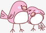 小鸟卡通鸟粉红色素材