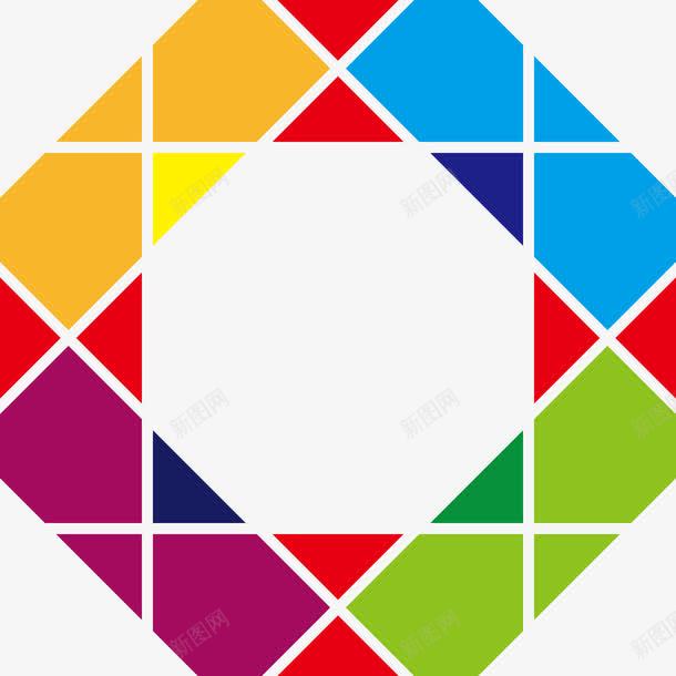 彩色四边形logo图标png_新图网 https://ixintu.com logo设计 创意 四边形 彩色