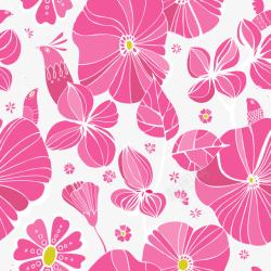 粉色花朵无缝背景素材