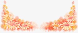雏菊花卉漫画边框素材