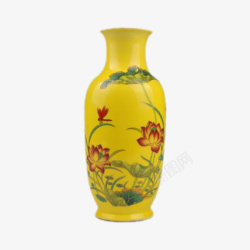 黄色花瓶素材