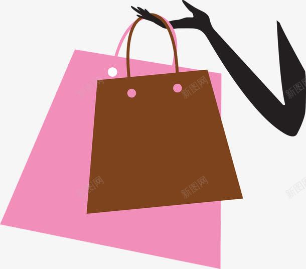 手中的购物袋png免抠素材_新图网 https://ixintu.com 包装 女子 消费 购物