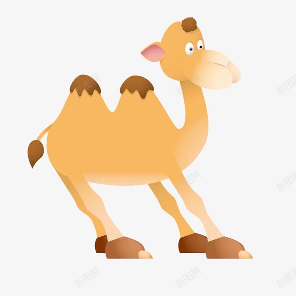卡通小骆驼png免抠素材_新图网 https://ixintu.com 卡通小动物 小动物 矢量动物 骆驼