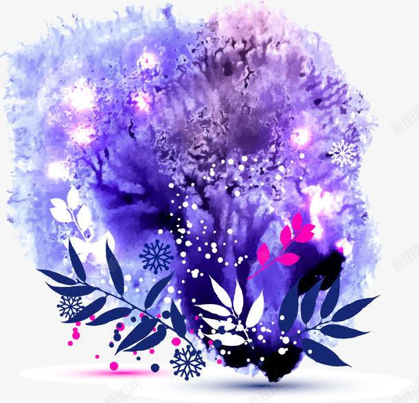 水墨花卉png免抠素材_新图网 https://ixintu.com 喷洒 水墨 水彩