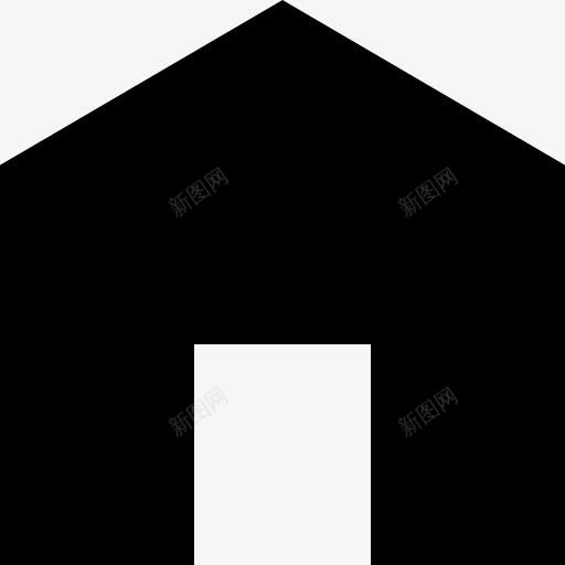房子的形状图标png_新图网 https://ixintu.com 建筑 形状 房子 暗 符号 该图标 黑色