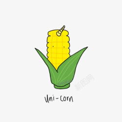 卡通玉米素材