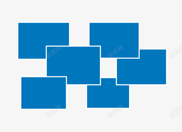 相框装饰堆积psd免抠素材_新图网 https://ixintu.com 堆积 相框 素材 蓝色 装饰