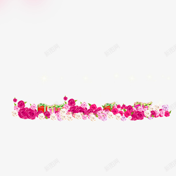 粉红色花朵图案psd免抠素材_新图网 https://ixintu.com 文艺 清新 粉红色 花朵