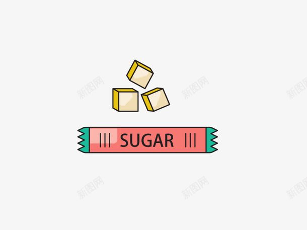 白糖png免抠素材_新图网 https://ixintu.com 卡通 白糖 素材