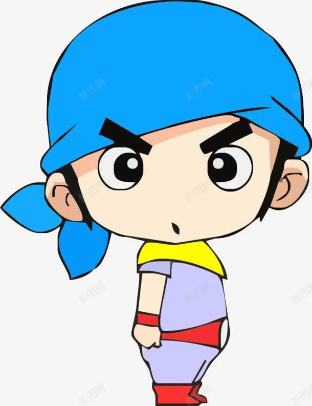 蓝色帽子的男孩子png免抠素材_新图网 https://ixintu.com 动漫 卡通 可爱 装饰