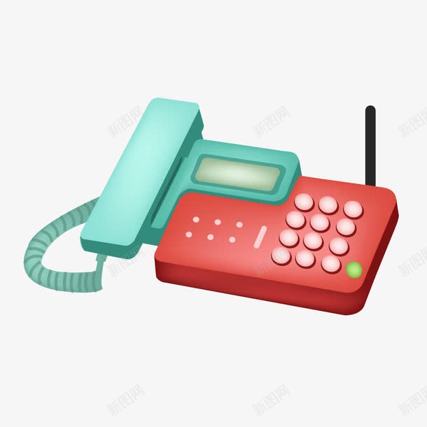 电话机模型png免抠素材_新图网 https://ixintu.com 电话 电话机模型 红色电话机 绿色电话机