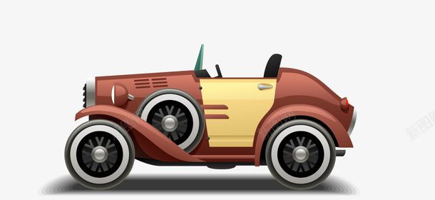 卡通手绘棕色的汽车png免抠素材_新图网 https://ixintu.com 创意 卡通车辆 商务 手绘 棕色的汽车 装饰