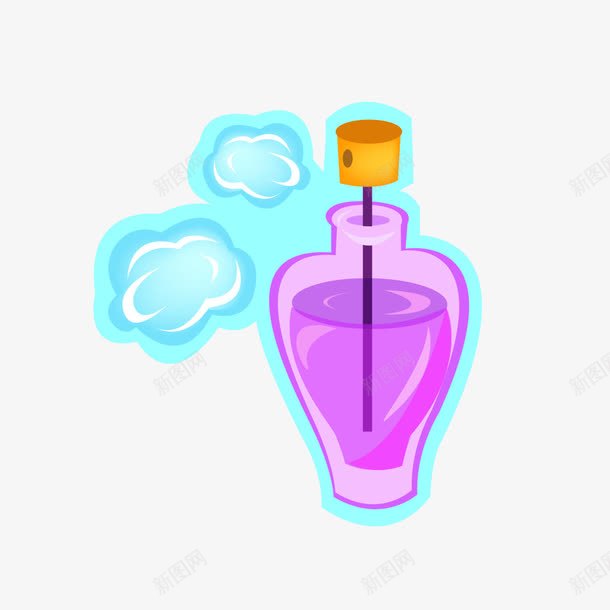 紫色喷雾瓶png免抠素材_新图网 https://ixintu.com 喷气 喷水 喷漆 喷雾 紫色