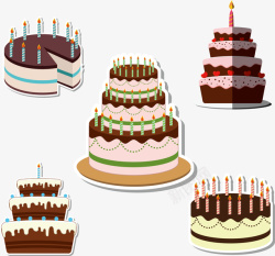 生日大蛋糕生日大蛋糕矢量图高清图片