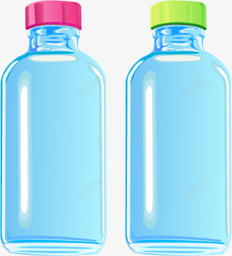 蓝色瓶子矢量图ai免抠素材_新图网 https://ixintu.com 卡通 手绘 瓶子 蓝瓶子 矢量图