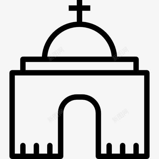 教堂图标png_新图网 https://ixintu.com 城市 基督教 宗教 寺庙 建筑 教堂 文化 纪念碑