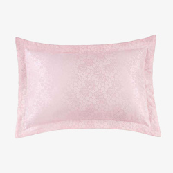 布枕头粉色双层布枕头高清图片