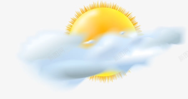 云中的太阳png免抠素材_新图网 https://ixintu.com 云朵 太阳 手绘 漂浮 白云 移动