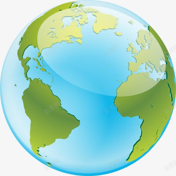 地球png免抠素材_新图网 https://ixintu.com 地球 大洲 海洋 蓝色