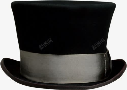绅士高帽png免抠素材_新图网 https://ixintu.com 塑料 绅士 高顶帽 黑色