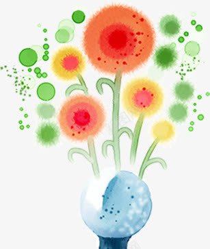 水墨手绘艺术花朵植物png免抠素材_新图网 https://ixintu.com 植物 水墨 艺术 花朵
