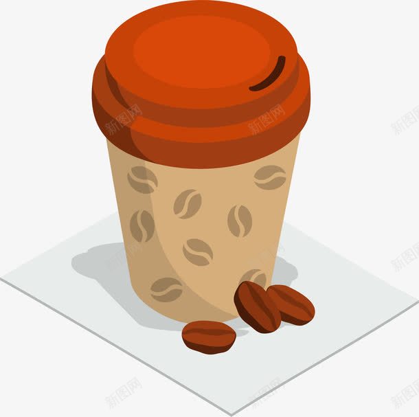 卡通咖啡杯子png免抠素材_新图网 https://ixintu.com 卡通 咖啡 商店 杯子 矢量图案 餐杯 餐饮