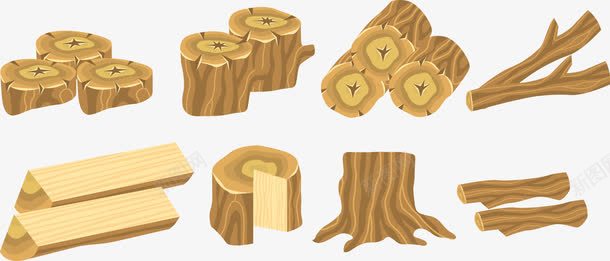 木材png免抠素材_新图网 https://ixintu.com 免费矢量下载 木材 树木 树桩