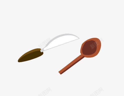 手绘餐勺png免抠素材_新图网 https://ixintu.com 刀叉 勺子 手绘勺子 汤勺